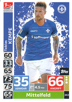 Tobias Kempe SV Darmstadt 98 2018/19 Topps MA Bundesliga #343